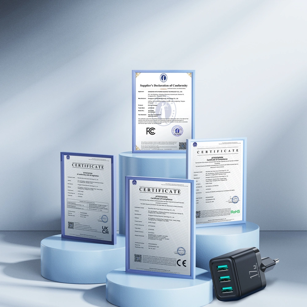 Hurtownia GSM - Netzteil Joyroom JR-TCN02 3xUSB-A 17W 3.4A schwarz - JYR922 - {ean13} - Hurt