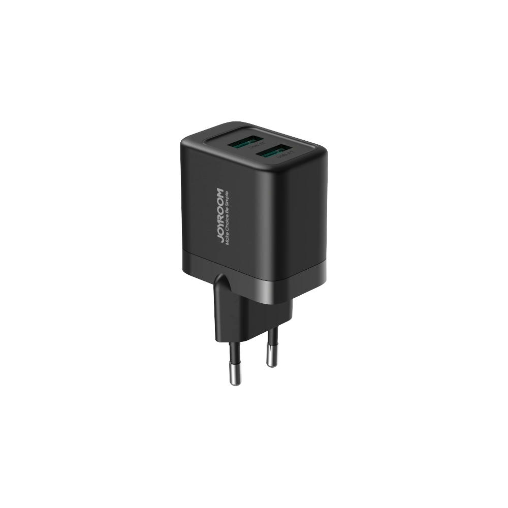 Hurtownia GSM - Hálózati töltő Joyroom JR-TCN01 2xUSB-A 12W 2.4A fekete - JYR923 - {ean13} - Hurt