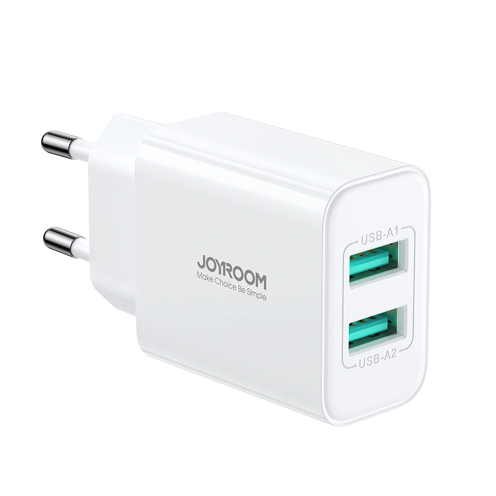 Hurtownia GSM - Hálózati töltő Joyroom JR-TCN04 2xUSB-A 10.5W 2.1A fehér - JYR924 - {ean13} - Hurt