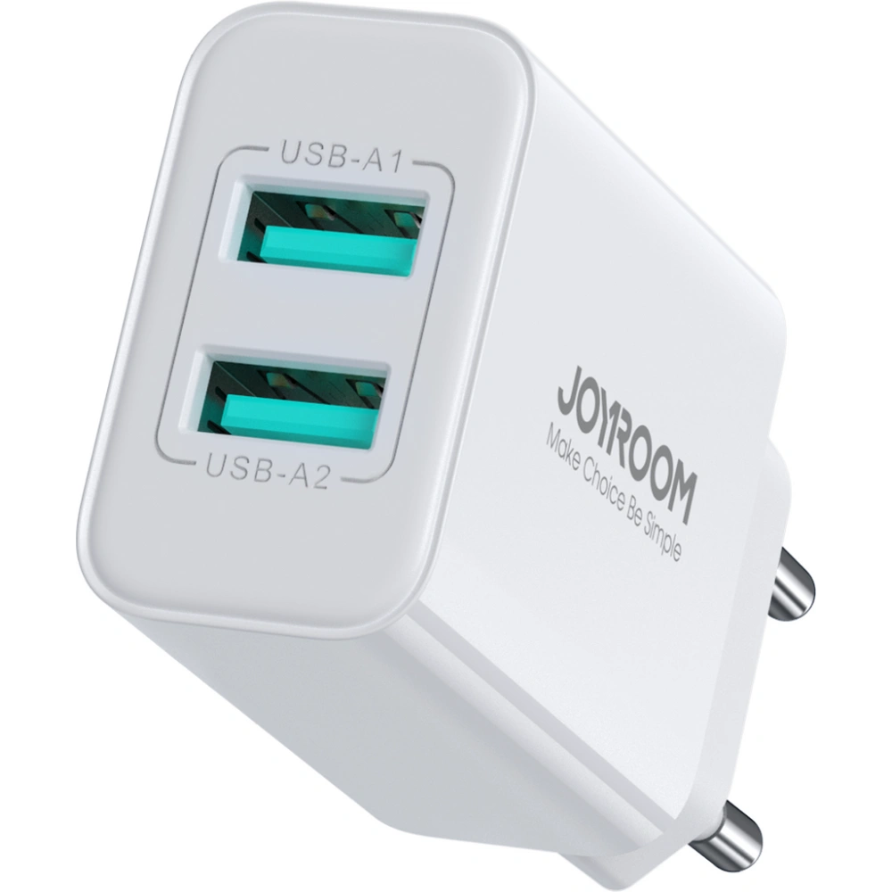 Hurtownia GSM - Ładowarka sieciowa Joyroom JR-TCN04 2xUSB-A 10.5W 2.1A biały - JYR924 - {ean13} - Hurt