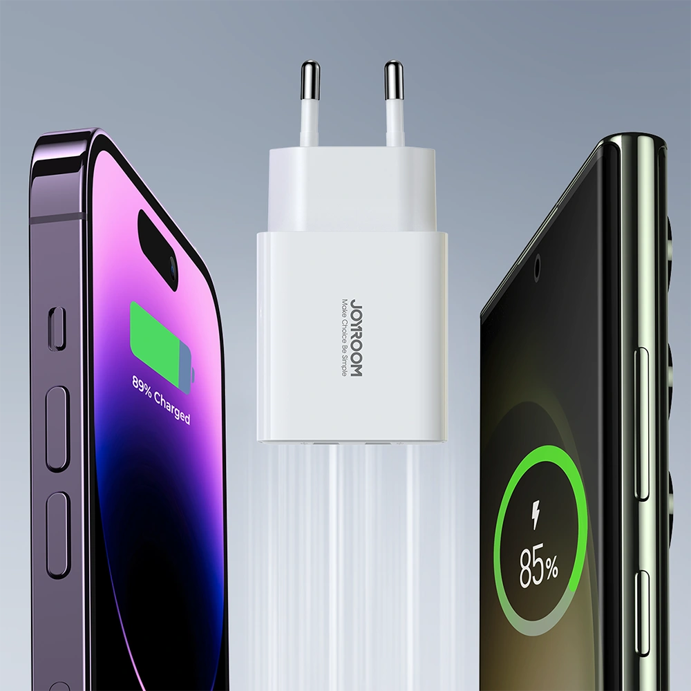 Hurtownia GSM - Hálózati töltő Joyroom JR-TCN04 2xUSB-A 10.5W 2.1A fehér - JYR924 - {ean13} - Hurt