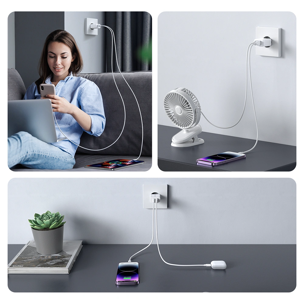 Hurtownia GSM - Hálózati töltő Joyroom JR-TCN04 2xUSB-A 10.5W 2.1A fehér - JYR924 - {ean13} - Hurt