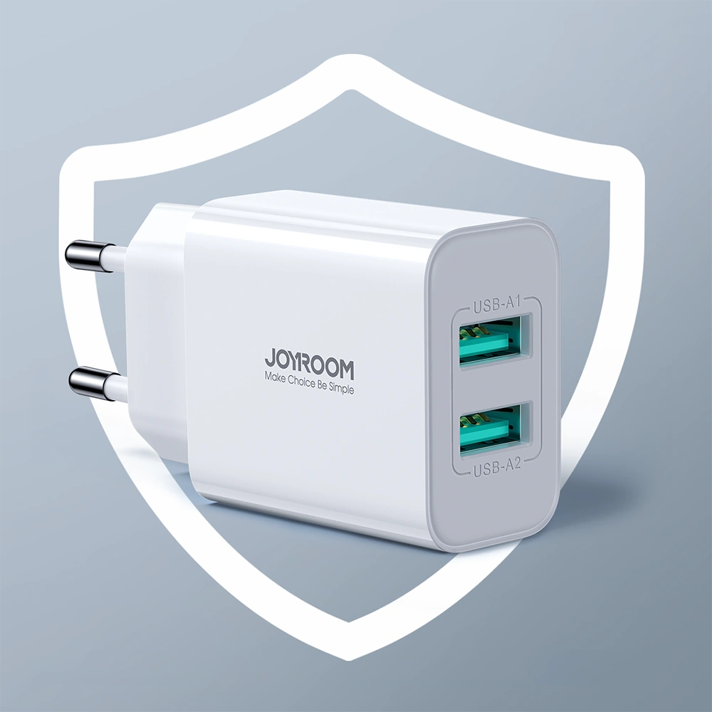 Hurtownia GSM - Hálózati töltő Joyroom JR-TCN04 2xUSB-A 10.5W 2.1A fehér - JYR924 - {ean13} - Hurt