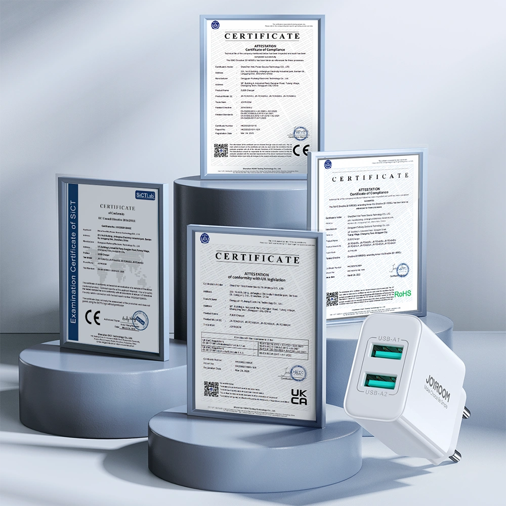 Hurtownia GSM - Hálózati töltő Joyroom JR-TCN04 2xUSB-A 10.5W 2.1A fehér - JYR924 - {ean13} - Hurt