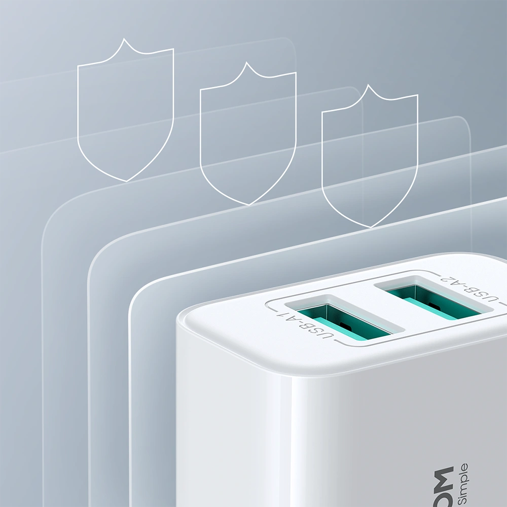 Hurtownia GSM - Hálózati töltő Joyroom JR-TCN04 2xUSB-A 10.5W 2.1A fehér - JYR924 - {ean13} - Hurt
