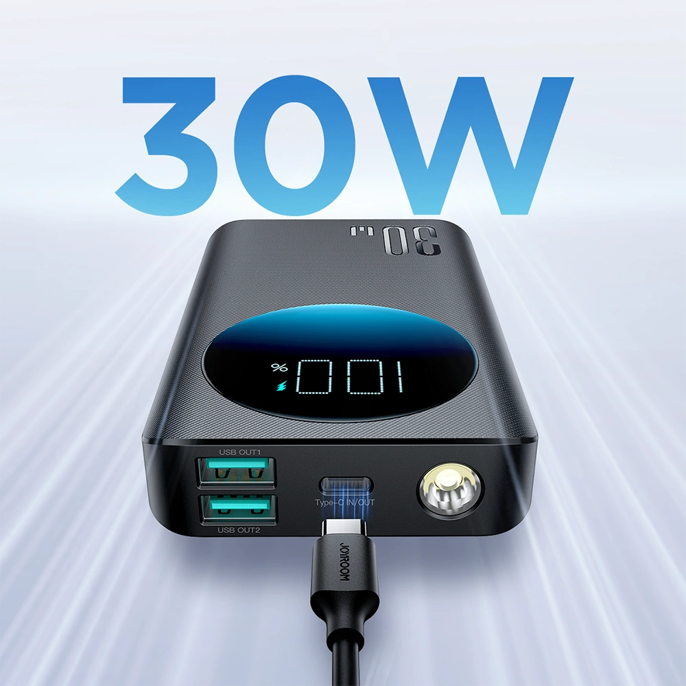 Hurtownia GSM - Powerbank Joyroom JR-PBF01 2xUSB-A, USB-C 10000mAh PD QC 30W schwarz - JYR925 - {ean13} - Hurt