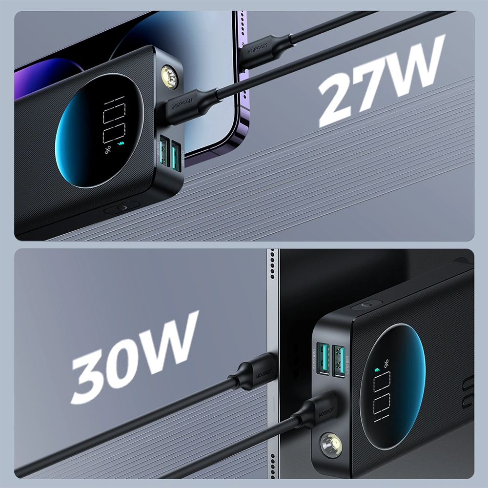 Hurtownia GSM - Powerbank Joyroom JR-PBF01 2xUSB-A, USB-C 10000mAh PD QC 30W černý - JYR925 - {ean13} - Hurt