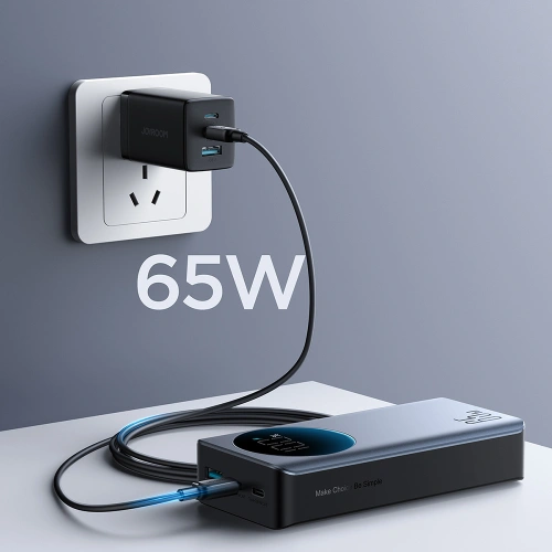 Powerbank Joyroom JR-PBF04 USB-A, 2xUSB-C 20000mAh 65W czarny