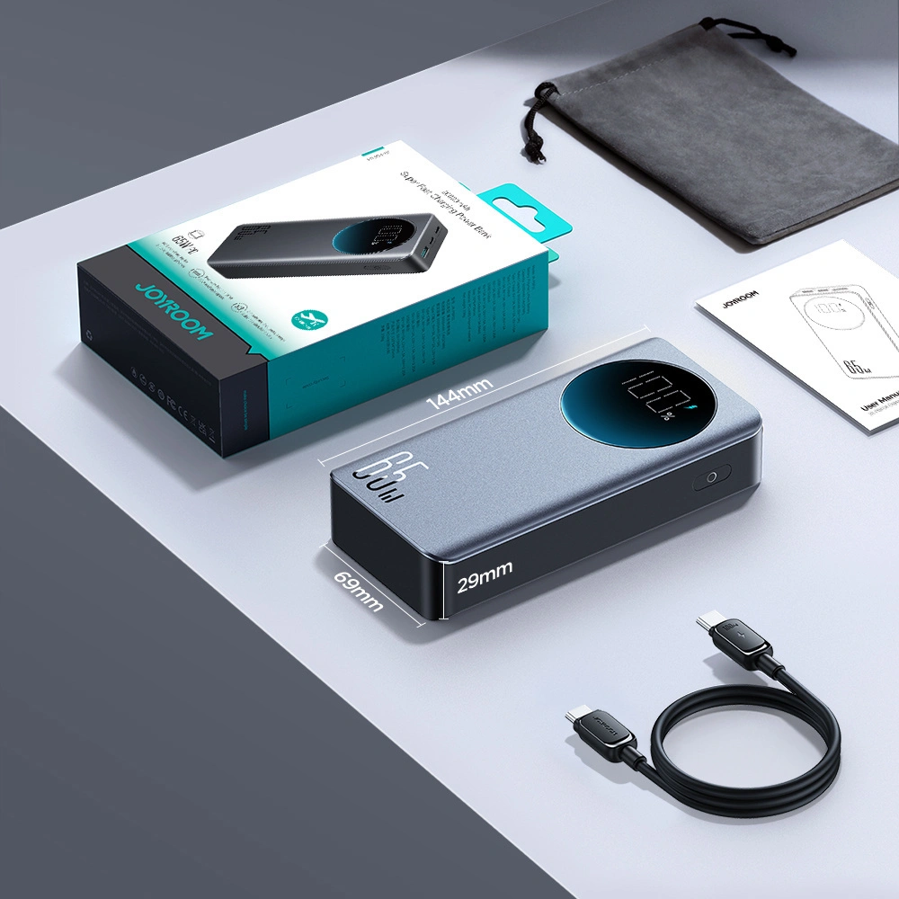 Hurtownia GSM - Powerbank Joyroom JR-PBF04 USB-A, 2xUSB-C 20000mAh 65W černý - JYR926 - {ean13} - Hurt