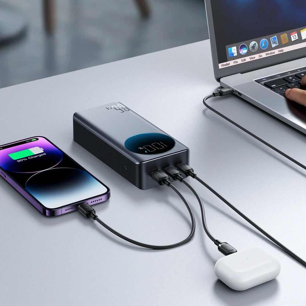 Hurtownia GSM - Powerbank Joyroom JR-PBF05 USB-A, 2xUSB-C 30000mAh 65W s digitálním displejem černý - JYR927 - {ean13} - Hurt