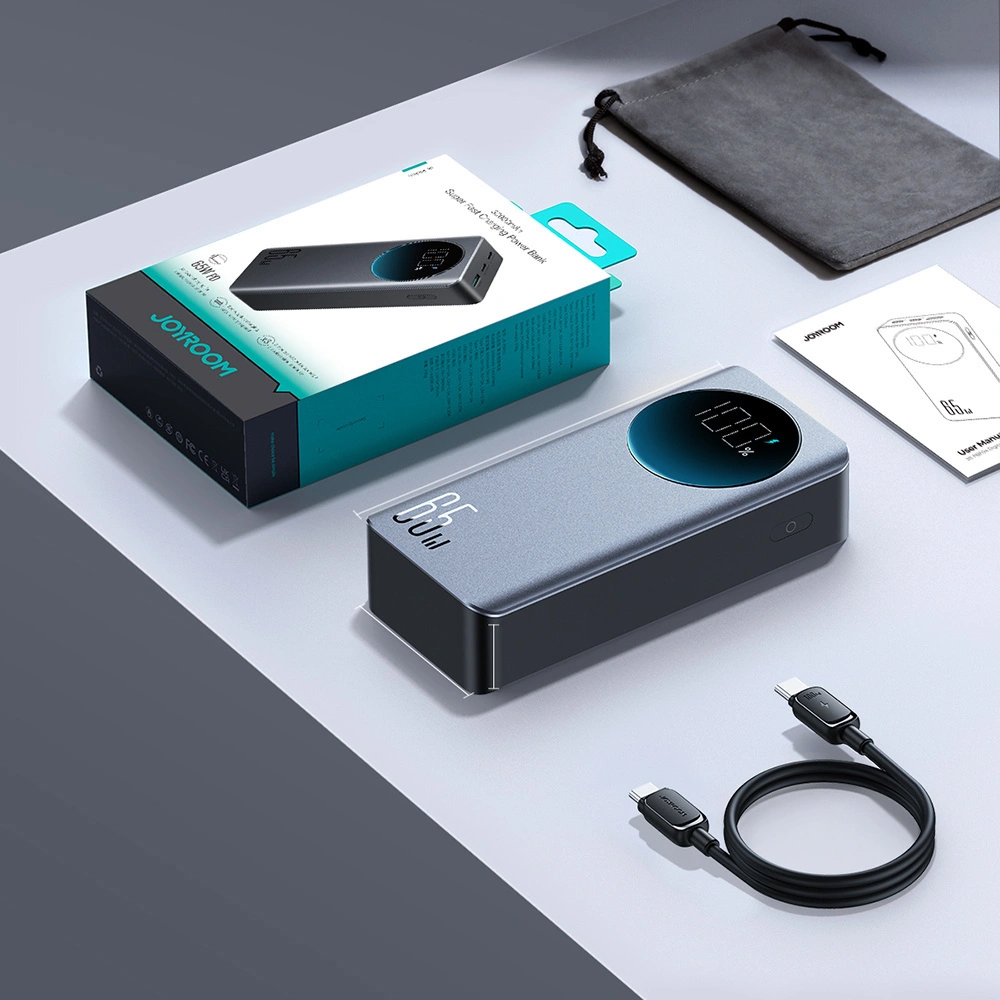 Hurtownia GSM - Powerbank Joyroom JR-PBF05 USB-A, 2xUSB-C 30000mAh 65W z wyświetlaczem cyfrowym czarny - JYR927 - {ean13} - Hurt