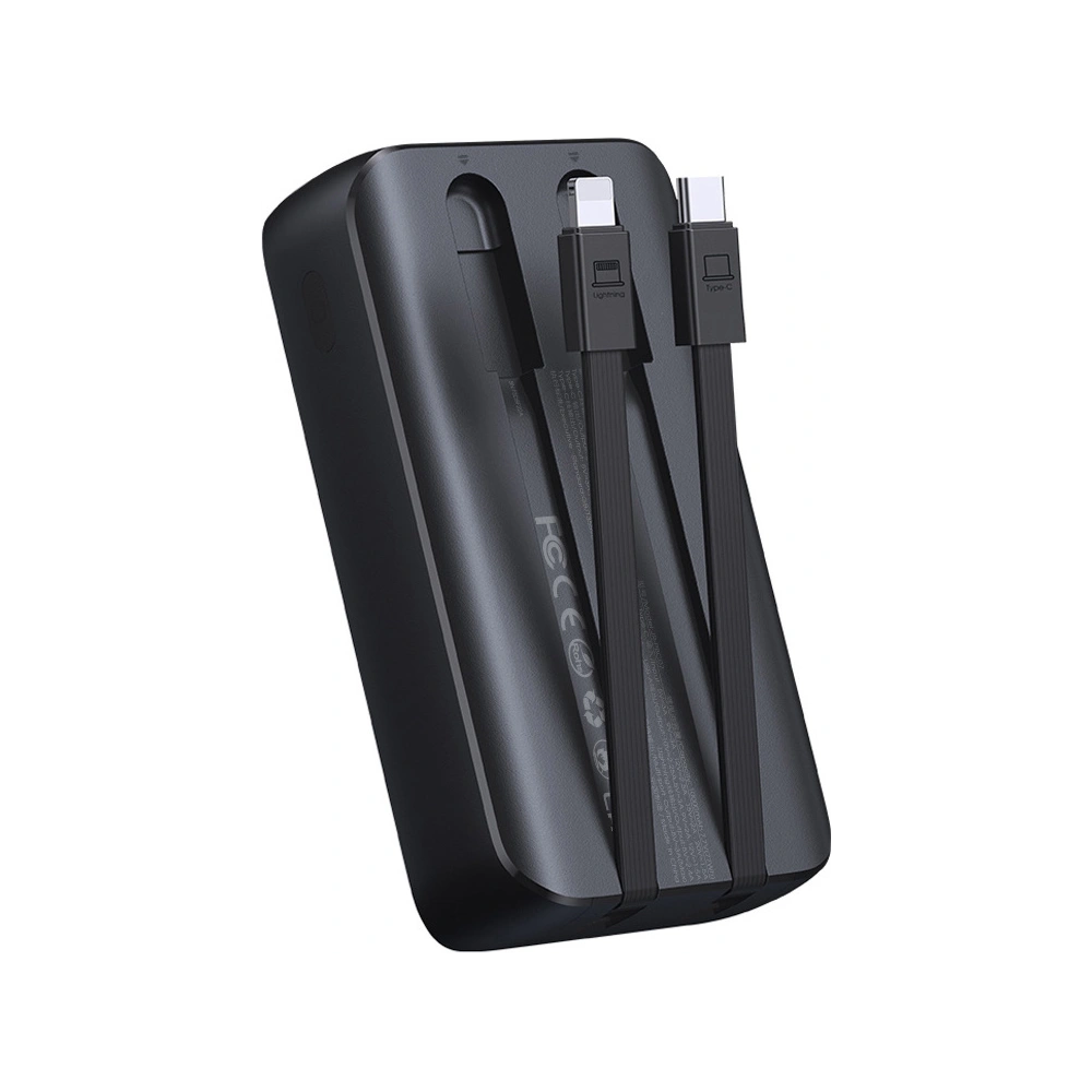 Hurtownia GSM - Powerbank Joyroom JR-PBC07 20000mAh 30W + cabluri USB-C, Lightning încorporate, negru - JYR930 - {ean13} - Hurt