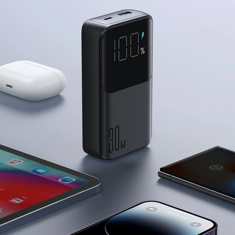 Hurtownia GSM - Powerbank Joyroom JR-PBC07 20000mAh 30W + cabluri USB-C, Lightning încorporate, negru - JYR930 - {ean13} - Hurt