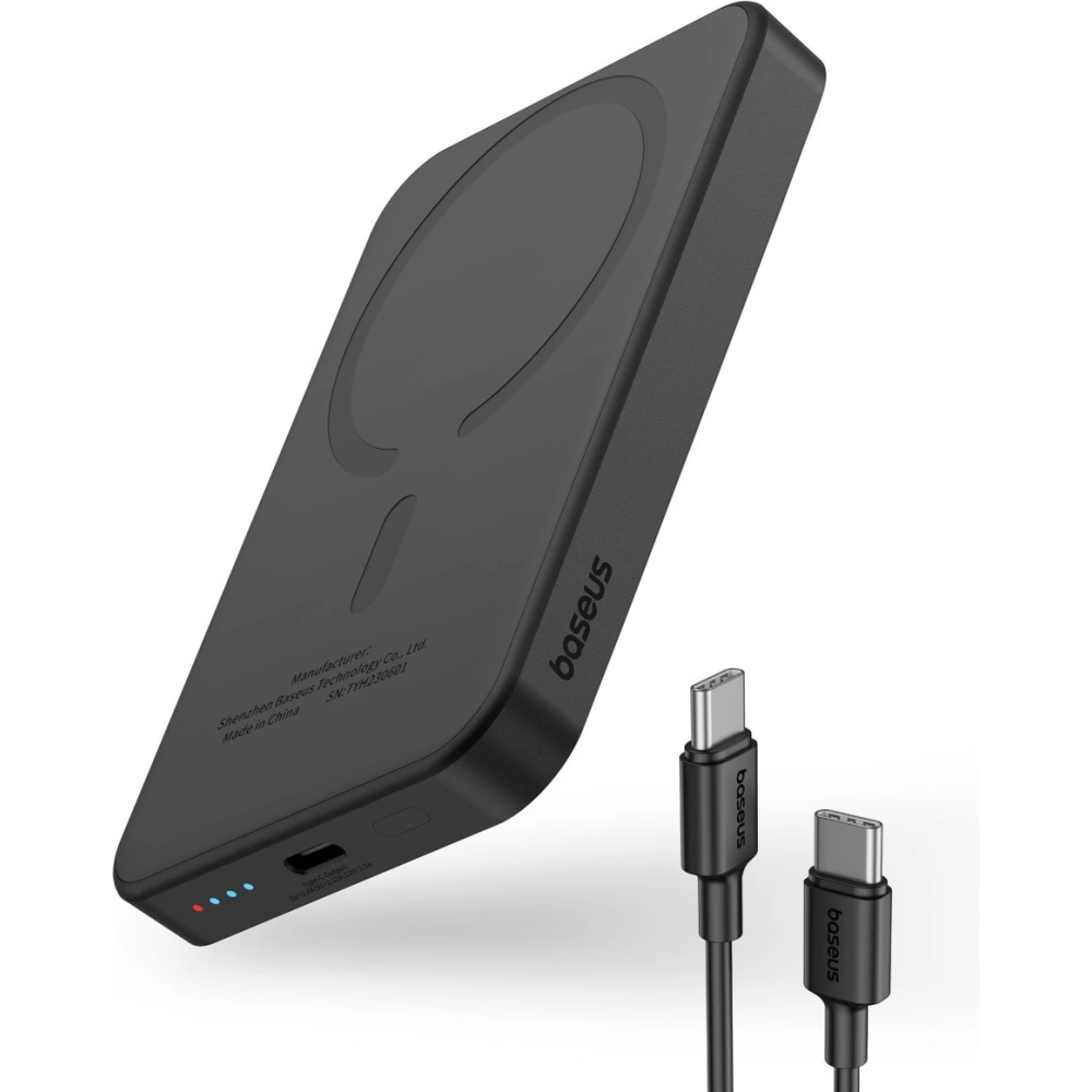 Hurtownia GSM - Powerbank Baseus 5000mAh 20W s funkcí bezdrátového nabíjení + kabel USB-C (20V/3A) černý - BSU4799 - {ean13} - Hurt