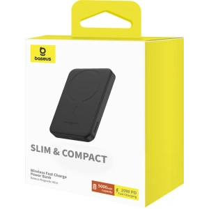 Hurtownia GSM - Powerbank Baseus 5000mAh 20W mit induktiver Ladefunktion + USB-C Kabel (20V/3A) schwarz - BSU4799 - {ean13} - Hurt
