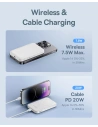 Hurtownia GSM - Powerbank Baseus 5000mAh 20W cu funcție de încărcare wireless + cablu USB-C (20V/3A) alb - BSU4800 - {ean13} - Hurt