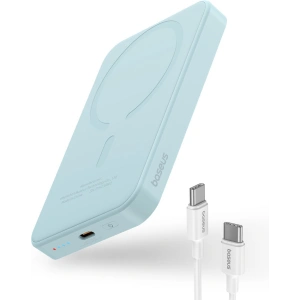 Hurtownia GSM - Powerbank Baseus 5000mAh 20W cu funcție de încărcare wireless + cablu USB-C (20V/3A) albastru - BSU4801 - {ean13} - Hurt