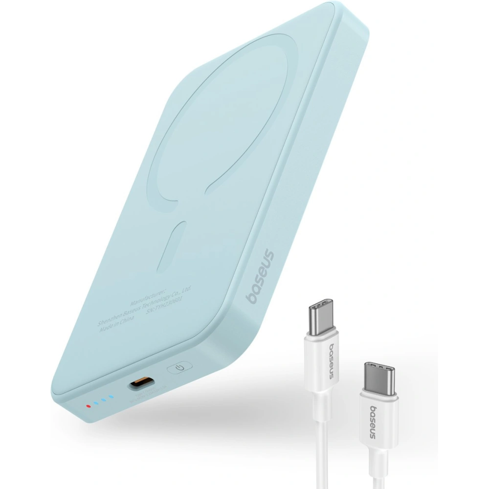 Wholesale Baseus powerbank 5000mAh 20W with inductive charging + USB-C cable (20V/3A) blue - BSU4801 - {ean13} - Hurt