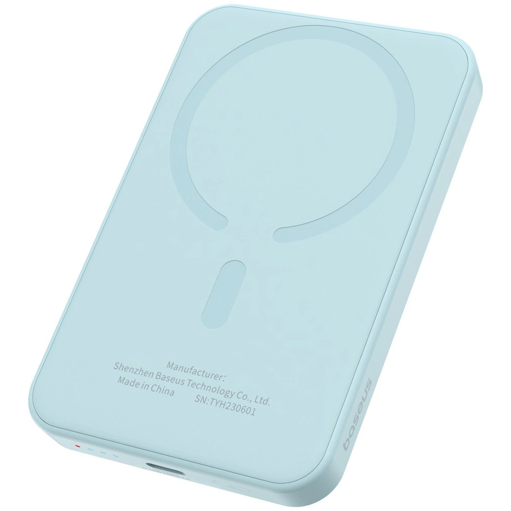 Hurtownia GSM - Powerbank Baseus 5000mAh 20W cu funcție de încărcare wireless + cablu USB-C (20V/3A) albastru - BSU4801 - {ean13} - Hurt