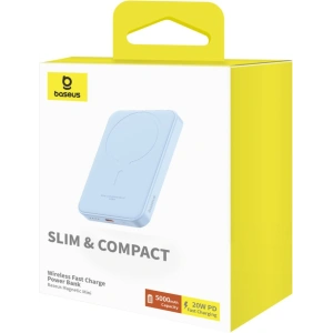 Hurtownia GSM - Powerbank Baseus 5000mAh 20W mit induktiver Ladefunktion + USB-C-Kabel (20V/3A) blau - BSU4801 - {ean13} - Hurt