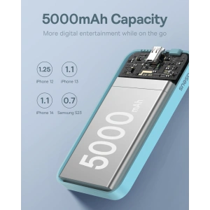 Hurtownia GSM - Powerbank Baseus 5000mAh 20W mit induktiver Ladefunktion + USB-C-Kabel (20V/3A) blau - BSU4801 - {ean13} - Hurt