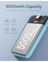 Wholesale Baseus powerbank 5000mAh 20W with inductive charging + USB-C cable (20V/3A) blue - BSU4801 - {ean13} - Hurt