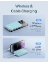 Hurtownia GSM - Powerbank Baseus 5000mAh 20W cu funcție de încărcare wireless + cablu USB-C (20V/3A) albastru - BSU4801 - {ean13} - Hurt