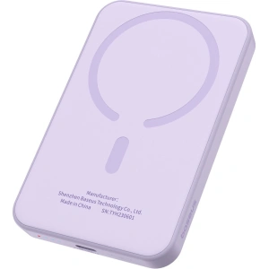 Hurtownia GSM - Powerbank Baseus 5000mAh 20W cu funcție de încărcare inductivă + cablu USB-C (20V/3A) violet - BSU4802 - {ean13} - Hurt