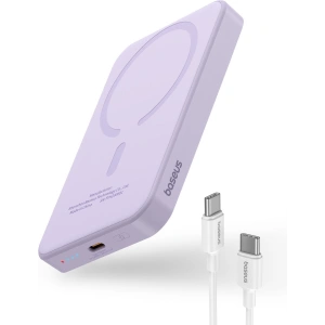 Hurtownia GSM - Powerbank Baseus 5000mAh 20W mit induktiver Ladefunktion + USB-C-Kabel (20V/3A) lila - BSU4802 - {ean13} - Hurt