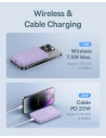 Hurtownia GSM - Powerbank Baseus 5000mAh 20W z funkcją ładowania indukcyjnego + kabel USB-C (20V/3A) fioletowy - BSU4802 - {ean13} - Hurt