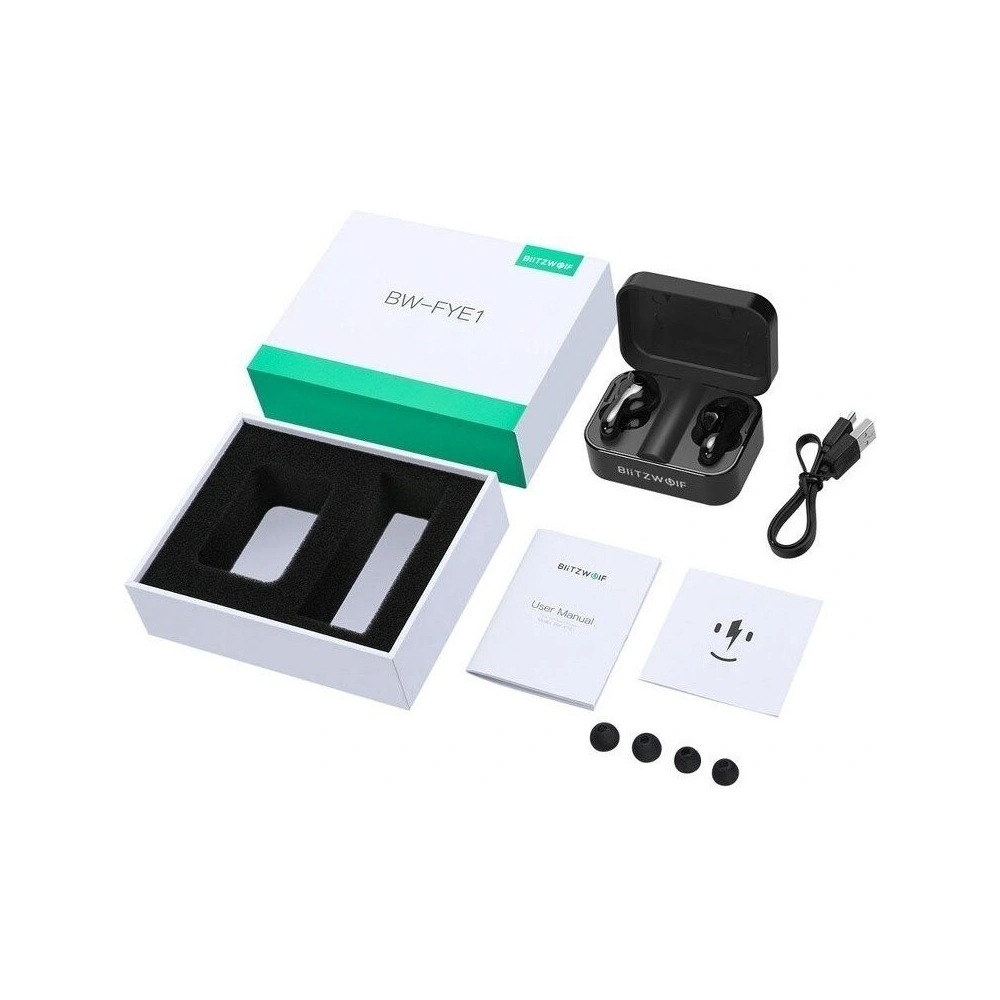 Hurtownia GSM - Blitzwolf BW-FYE1 TWS Bezprzewodowe słuchawki bluetooth 5.0 (czarne) - BLZ125BLK - {ean13} - Hurt