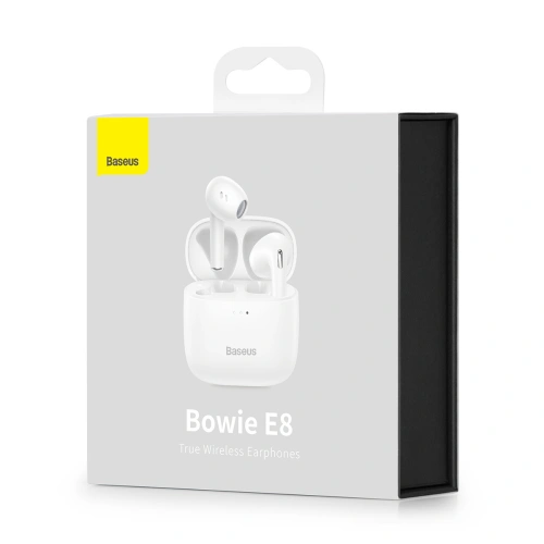 Słuchawki bezprzewodowe douszne Baseus Bowie E8 TWS Bluetooth 5.0 białe