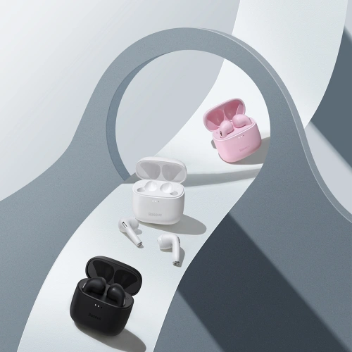 Słuchawki bezprzewodowe douszne Baseus Bowie E8 TWS Bluetooth 5.0 białe