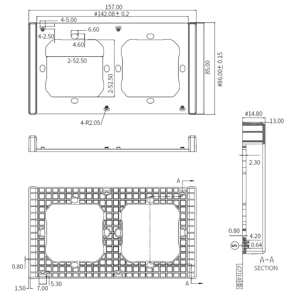 Hurtownia GSM - Podvojný montážní rám Sonoff pro instalaci nástěnných spínačů - SNF135 - {ean13} - Hurt