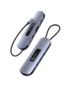 USAMS US-SJ644 HUB 10w1 USB-C / 3xUSB-A 3.0, TF, SD, USB-C, HDMI, RJ45, VGA PD100W szürke/fémes színű