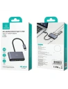 Wholesale USAMS US-SJ627 HUB 4w1 USB-C / 2xUSB-A 2.0,USB-A 3.0,USB-C dark grey - USA1011 - {ean13} - Hurt
