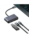 USAMS US-SJ628 HUB 5w1 USB-C / USB-A 2.0,USB 3.0,USB-C,TF,SD dark grey