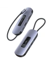 Adaptor USAMS US-SJ642 HUB 6w1 USB-C / 2xUSB-A 3.0, TF, SD, USB-C, HDMI PD100W gri/întunecat