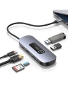 Wholesale USAMS US-SJ642 HUB 6w1 USB-C / 2xUSB-A 3.0,TF,SD,USB-C,HDMI PD100W tarnish - USA1013 - {ean13} - Hurt