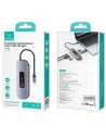 Hurtownia GSM - Adapter USAMS US-SJ642 HUB 6w1 USB-C / 2xUSB-A 3.0,TF,SD,USB-C,HDMI PD100W szary/tarnish - USA1013 - {ean13} - Hurt