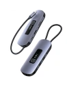 Adapter USAMS US-SJ643 HUB 8in1 USB-C / 3xUSB-A 3.0, TF, SD, USB-C, HDMI, RJ45 PD100W grau/ tarnished