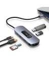 Wholesale USAMS US-SJ643 HUB 8w1 USB-C / 3xUSB-A 3.0,TF,SD,USB-C,HDMI,RJ45 PD100W tarnish - USA1014 - {ean13} - Hurt