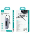 Hurtownia GSM - Adapter USAMS US-SJ643 HUB 8w1 USB-C / 3xUSB-A 3.0, TF, SD, USB-C, HDMI, RJ45 PD100W gri/întunecat - USA1014 - {ean13} - Hurt