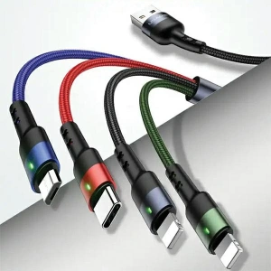 Hurtownia GSM - Kábel 4w1 USAMS US-SJ317 USB-A / microUSB, USB-C, 2xLightning Gyors Töltés 2A 1.2m - USA1016 - {ean13} - Hurt