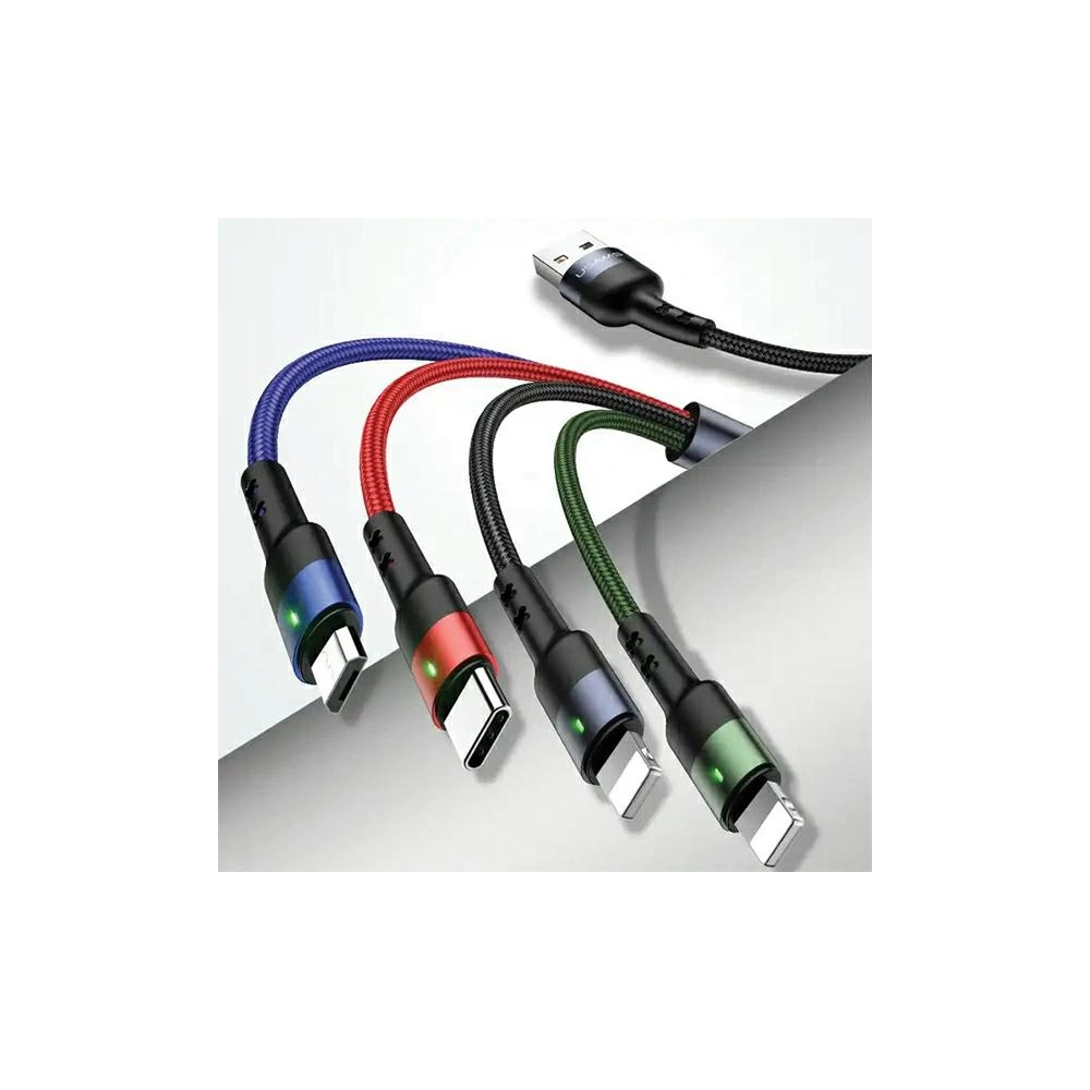 Hurtownia GSM - Cablul 4w1 USAMS US-SJ317 USB-A / microUSB, USB-C, 2xLightning Fast Charge 2A 1.2m - USA1016 - {ean13} - Hurt