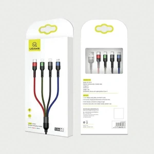 Hurtownia GSM - Kabel 4w1 USAMS US-SJ317 USB-A / microUSB, USB-C, 2xLightning Fast Charge 2A 1.2m - USA1016 - {ean13} - Hurt