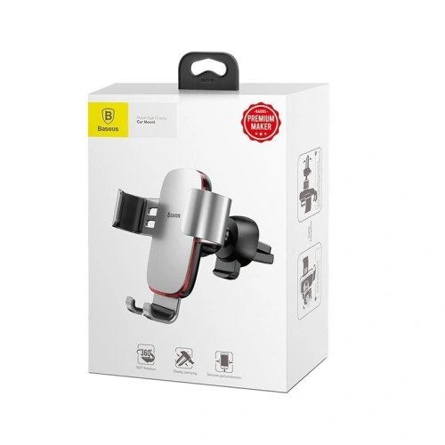 Uchwyt grawitacyjny Baseus na kratkę samochodu (srebrny)