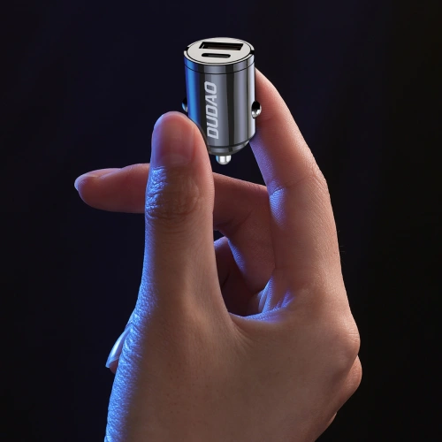 Ładowarka samochodowa Dudao R3MAX USB-A, USB-C 48W QC PD czarna