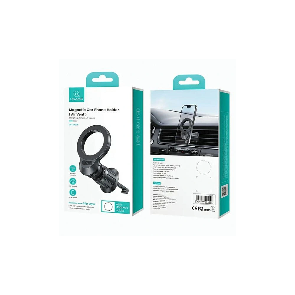 Hurtownia GSM - Autohalter für Lüftungsgitter USAMS US-ZJ075 schwarz/black - USA1020 - {ean13} - Hurt