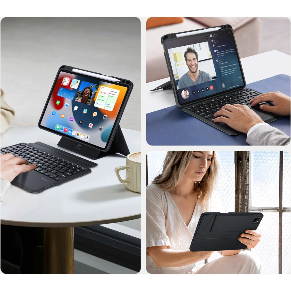 Hurtownia GSM - Etui z klawiaturą Dux Ducis DK Apple iPad Air 10.9 (4. i 5. generacji) / iPad Pro 11 (3. i 4. generacji) czarne - DDS1875 - {ean13} - Hurt